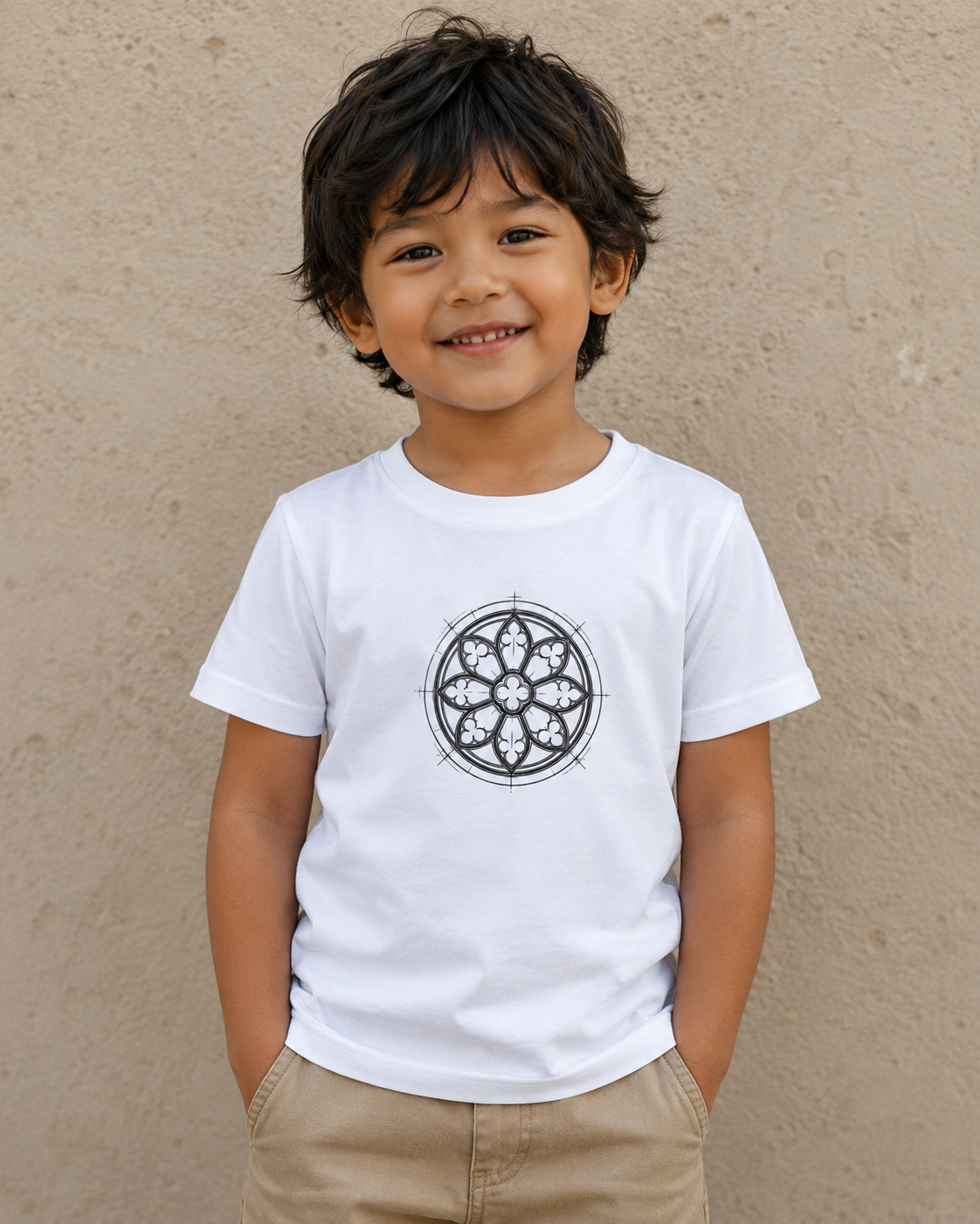 T-shirt enfant Rosace – Blanc