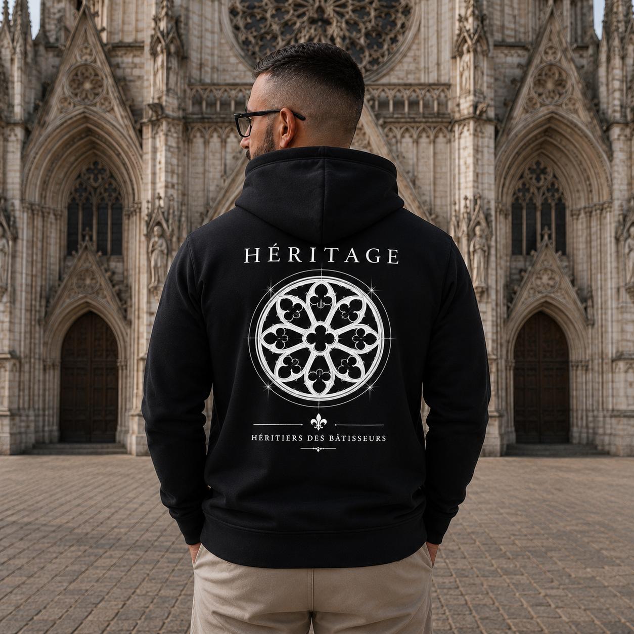 Sweat à capuche HÉRITAGE – Héritiers des Bâtisseurs