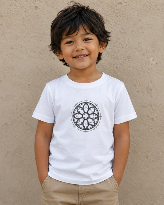 T-shirt enfant Rosace – Blanc